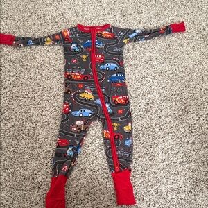 Little Sleepies Cars Print Kids Footie Pajama